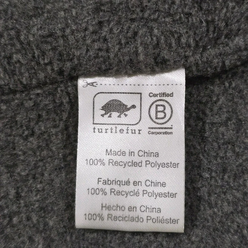 Turtle Fur Charcoal Gray Fleece Neck Warmer Gaiter Recycled‎ Polyester PLHK